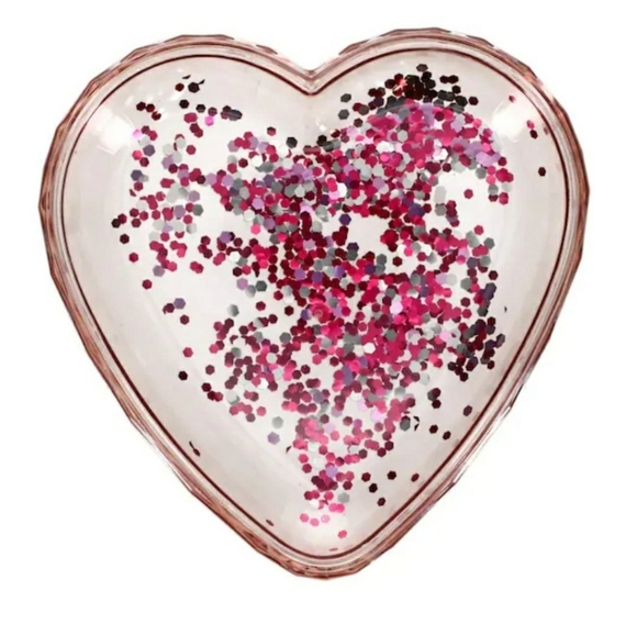 Set of 2 Pink and Red Heart Shaped Plates Catch-all Valentine's Day decor - Picture 3 of 3